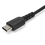StarTech.com Cavo di Ricarica USB-A a USB-C da 2m - Resistente Cavetto USB-C di Ricarica Veloce e Sync da USB 2.0 a USB Type C 3A - Rivestimento in TPE e Fibra Aramidica M/M Nero - Samsung S10, Ipad Pro, Pixel