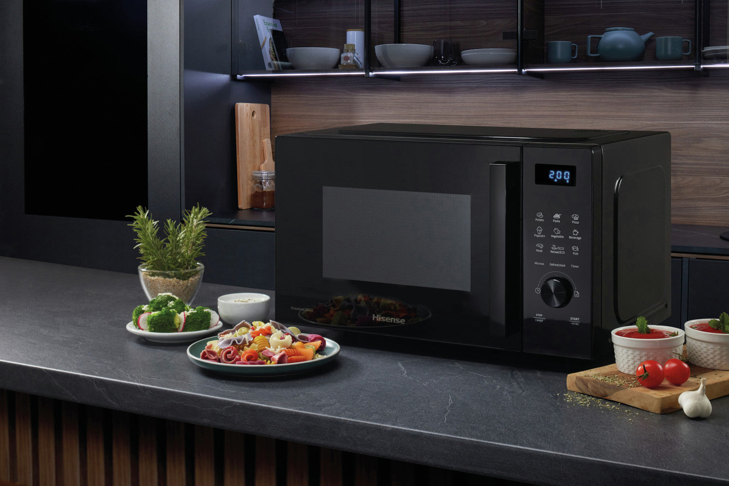Hisense H23MOBSD1H forno a microonde Nero Solo microonde Superficie piana 23 L 800 W