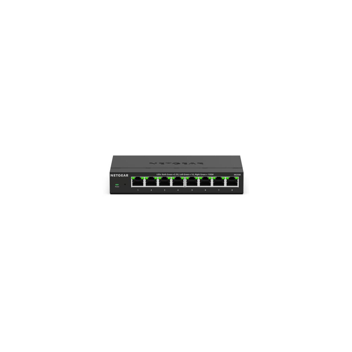 NETGEAR MS308 Non gestito 2.5G Ethernet (100/1000/2500) Nero