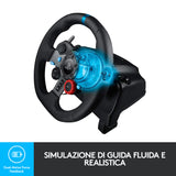 Logitech G29 Driving Force Racing Wheel Volante da Corsa Pedali Regolabili per PS5 PS4 PC Mac Nero