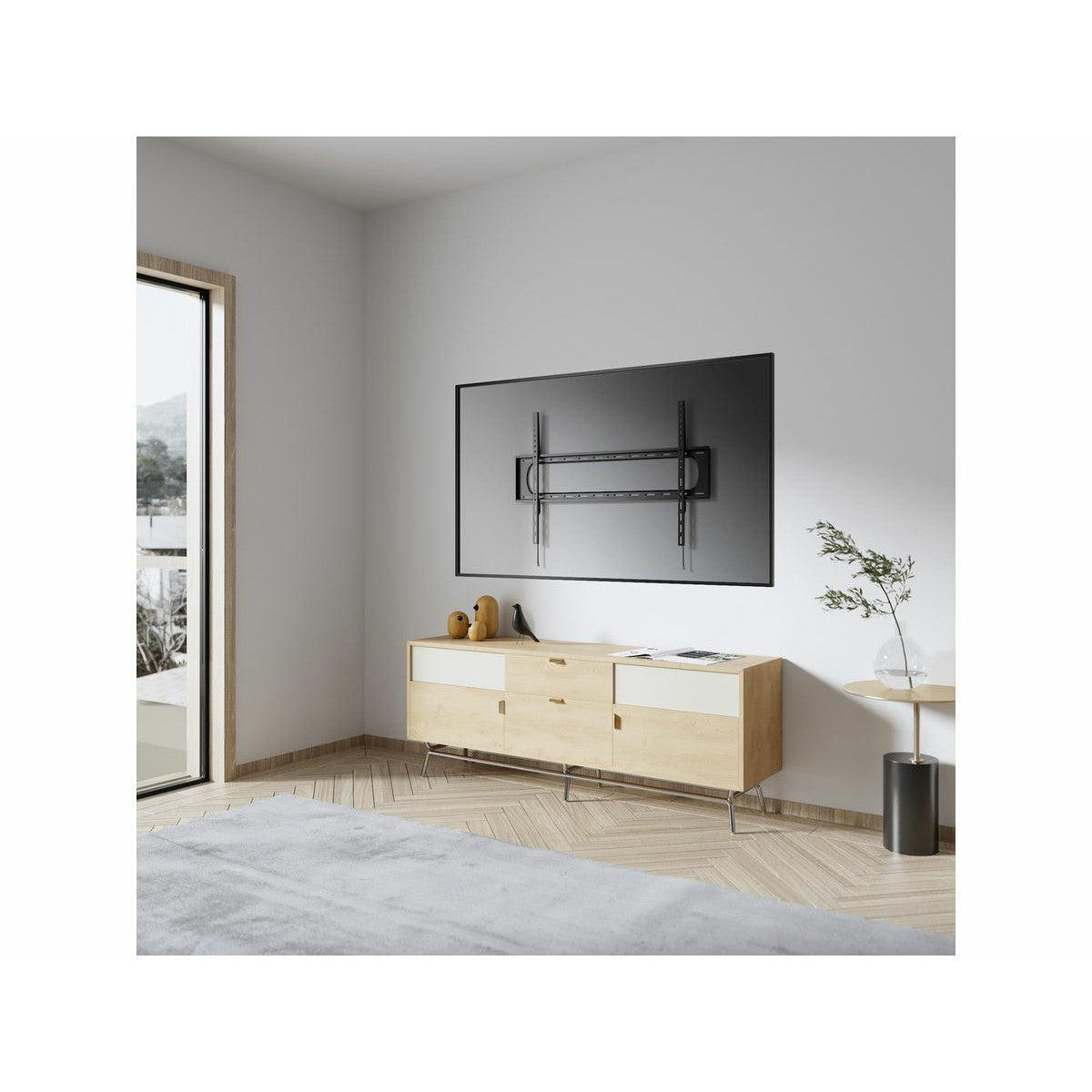 VALUE 17.99.1226 Supporto TV a parete 3,05 m (120 pollici) Nero