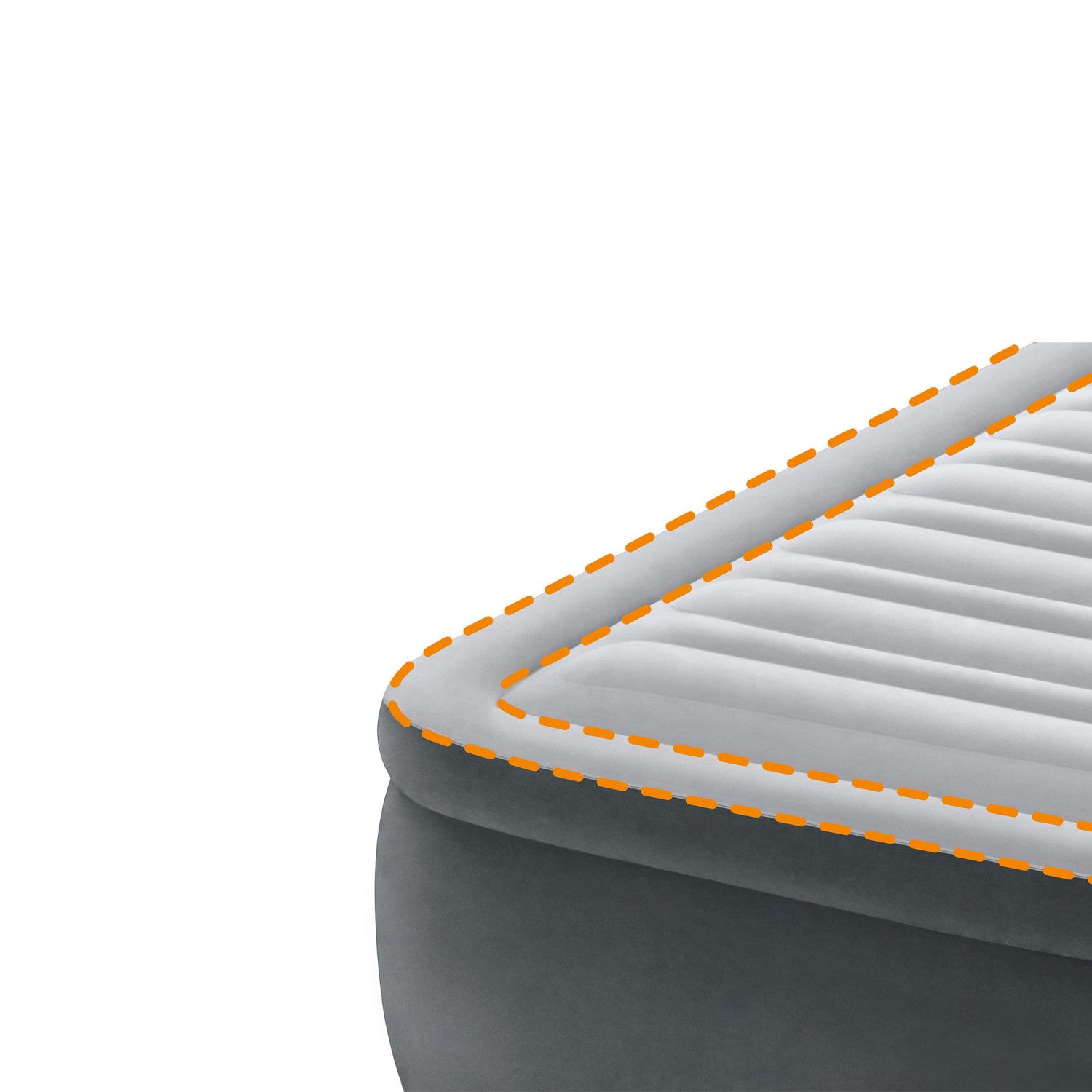 Intex DuraBeam Comfort Plush Elevated Doppio materasso Grigio Grigio chiaro