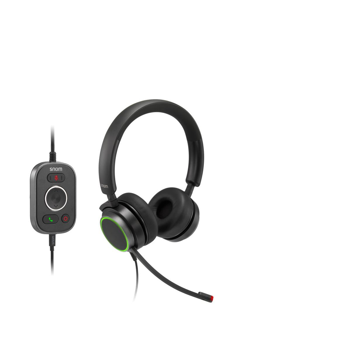 Snom A330D Cuffie Cablato a Padiglione Ufficio USB tipo A Nero