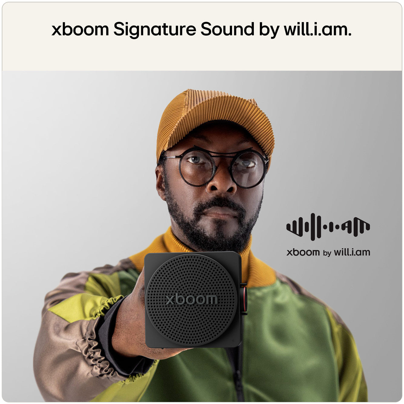 LG xboom Mini by will.i.am, Speaker Bluetooth portatile 5W, Compatto e versatile, 10 ore di autonomia, IP67, Grey