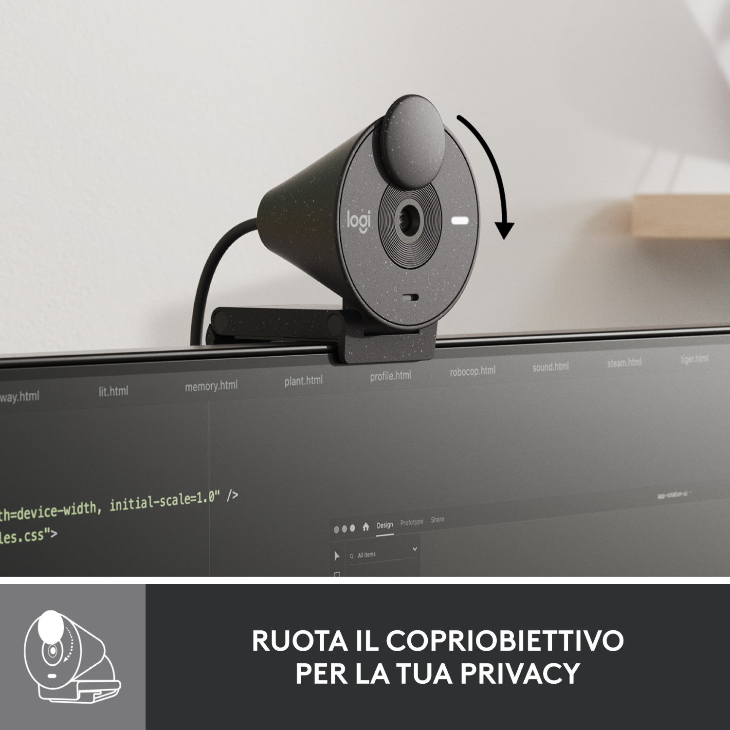Logitech Brio 300 Webcam 2 MP 1920 x 1080 Pixel USB-C Grafite
