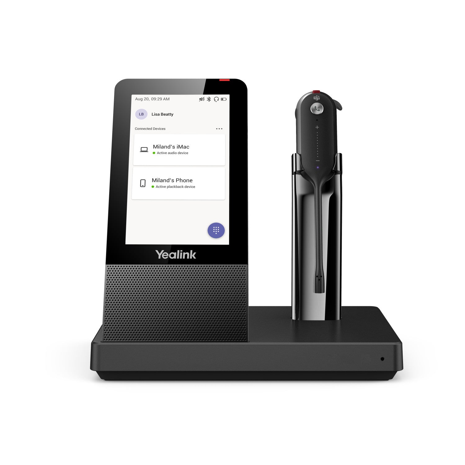 Yealink WH67 Teams Auricolare Wireless Headset per Videoconferenze Nero