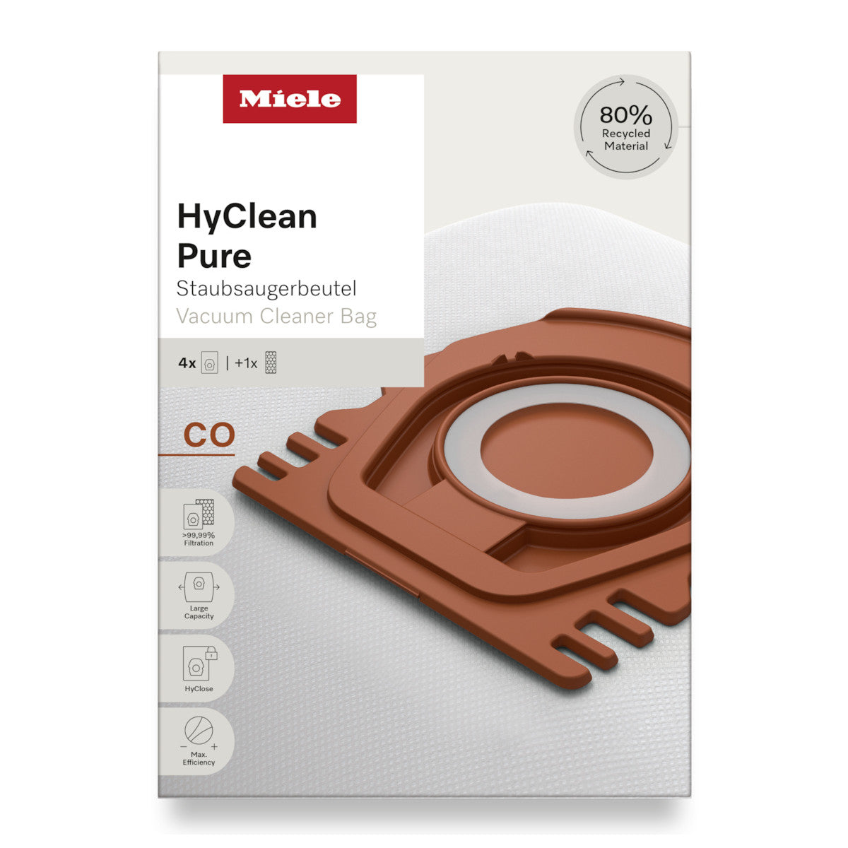 Miele CO HyClean Pure Sacchetto per la polvere A cilindro