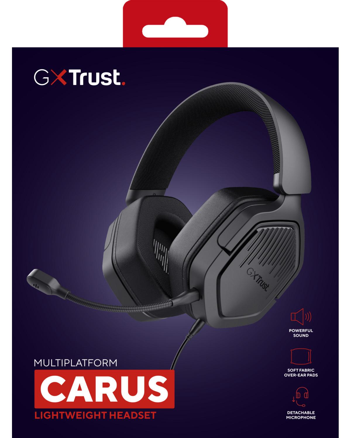 Trust GXT492 Carus Auricolare Cablato A Padiglione Giocare Nero