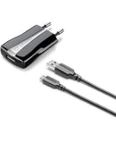 Cellularline USB Charger Kit 1A Caricabatterie Connettore Micro USB Nero