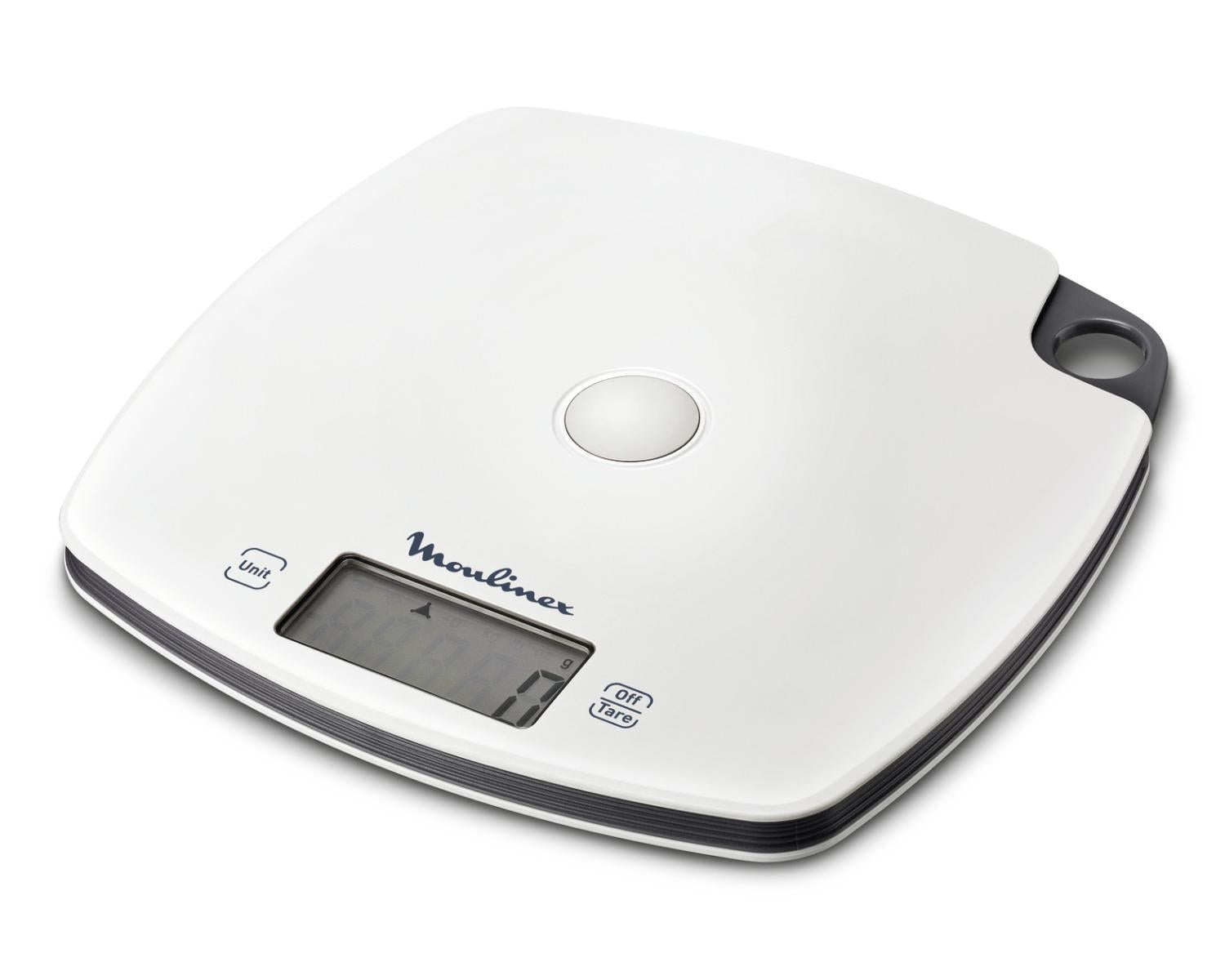 Moulinex BN1000 Bilancia Elettronica da Cucina Quadrato Grigio Bianco