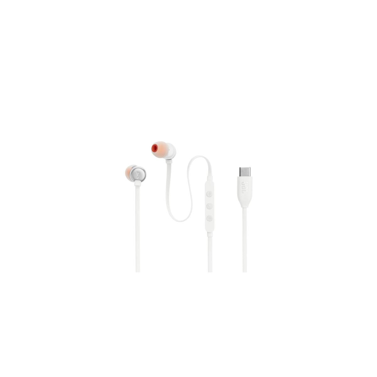 JBL Tune 310C Auricolare Cablato In-ear Musica e Chiamate USB tipo-C Bianco