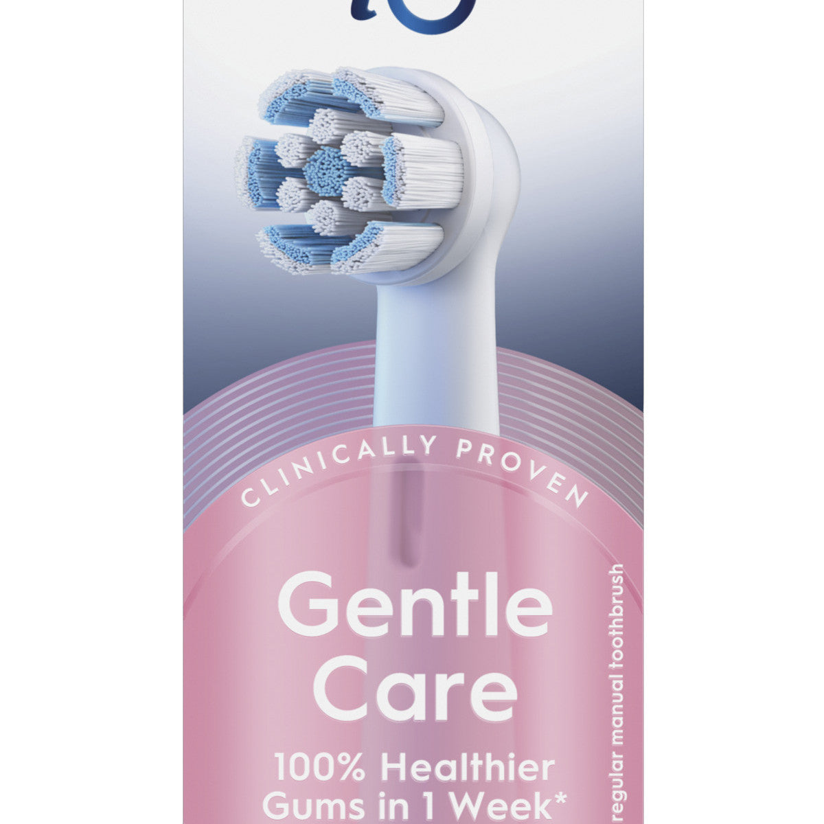Oral-B Testine di Ricambio iO Series Gentle Care Bianche, Testine Rotonde Originali, per Gengive Sensibili, 2 Testine