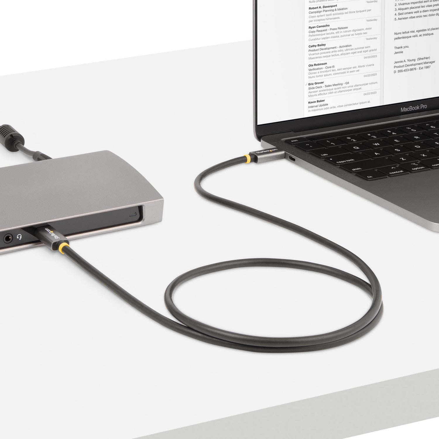 StarTech.com Cavo USB4 da 1 m, Cavo USB Type-C Certificato USB-IF, 40 Gbps, cavo di ricarica e trasferimento dati USB-C, 100W Power Delivery, 8K 60Hz, compatibile con Thunderbolt 4/3/USB 3.2