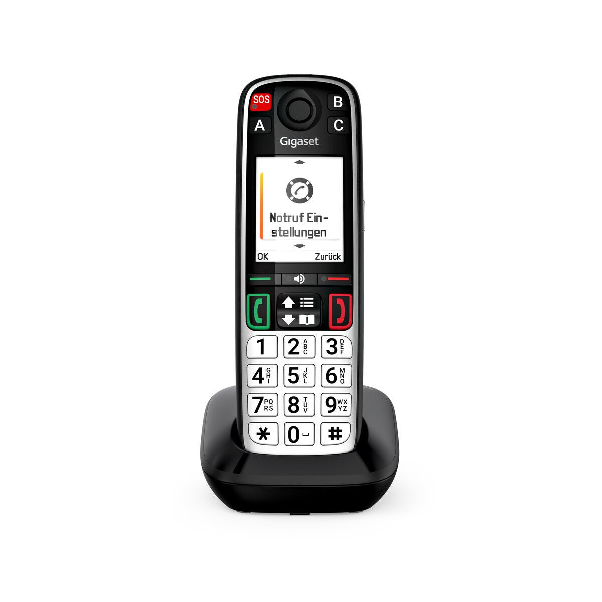 Gigaset EASY 500 Telefono analogico/DECT Identificatore di chiamata Nero, Argento