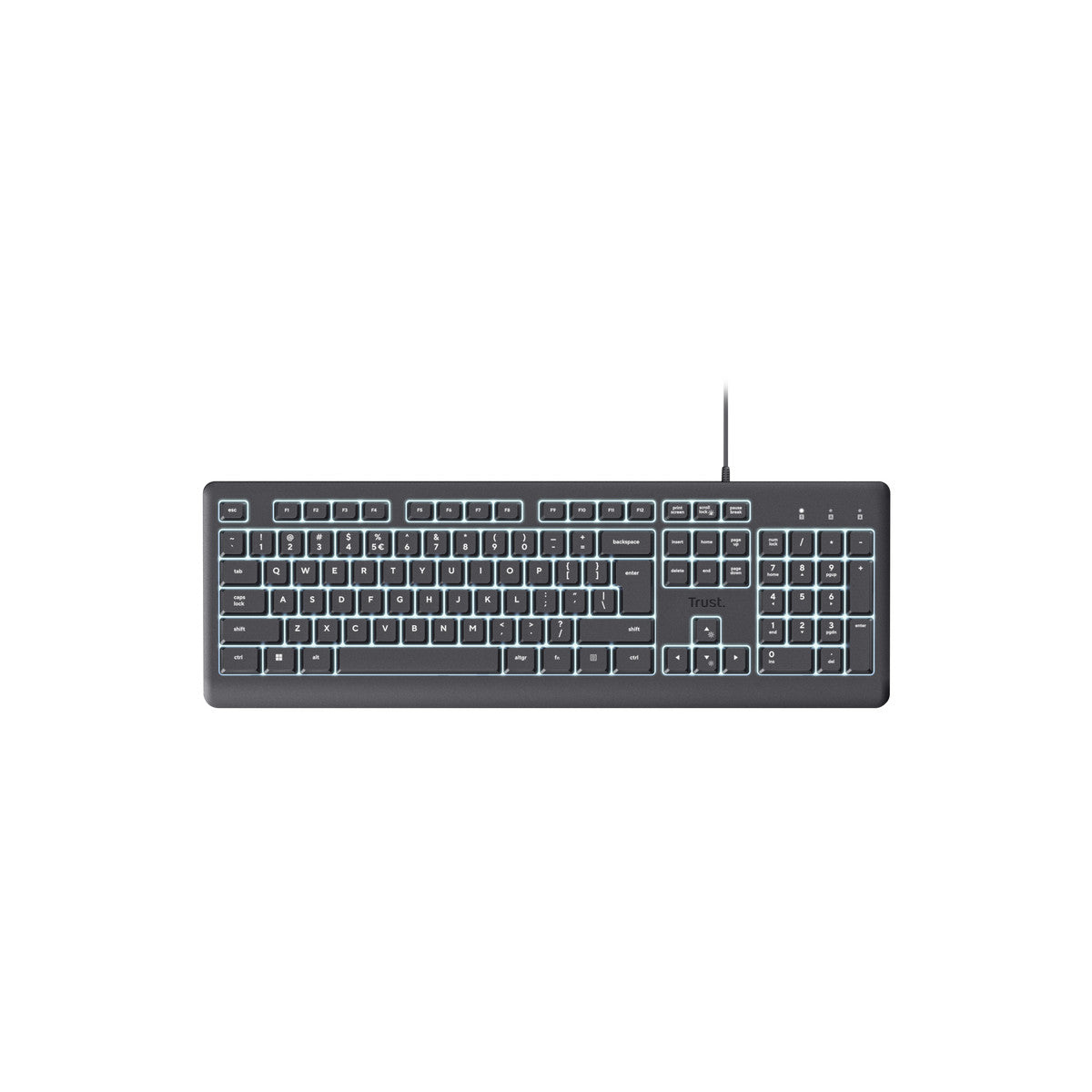 Trust Primo Beleuchtete tastiera Casa/ufficio USB QWERTY Italiano Nero