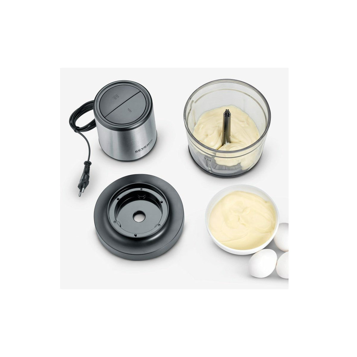 Severin KM 3867 tritaverdure elettrico 1 L 400 W Nero, Argento, Trasparente