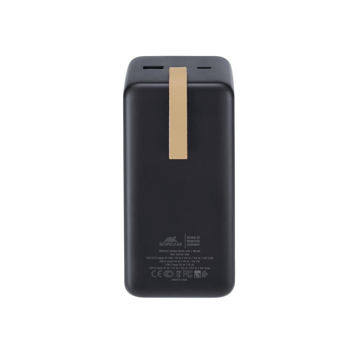 Rivacase VA1084 batteria portatile Polimeri di litio (LiPo) 40000 mAh Nero