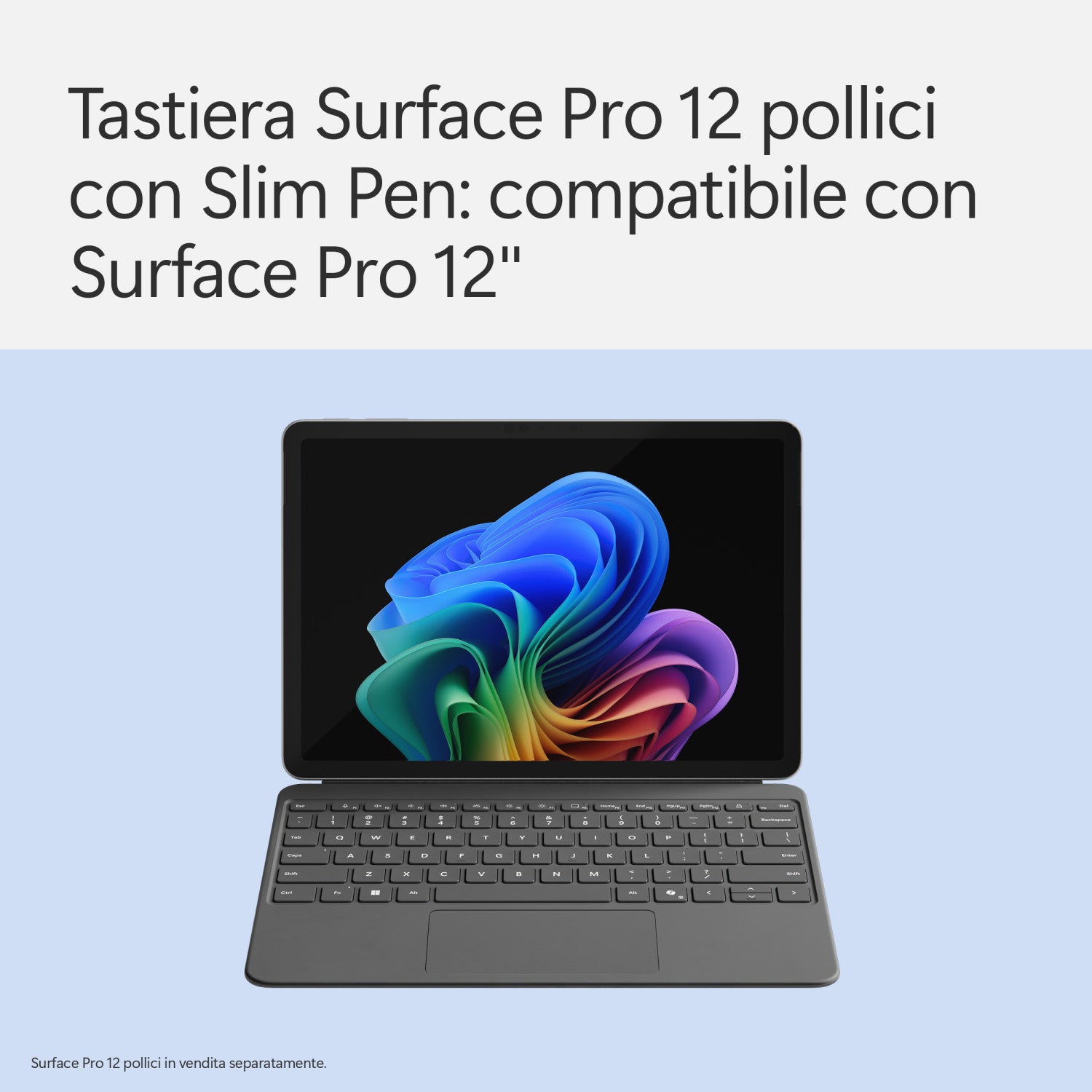 Microsoft Tastiera Surface Pro 12" con Slim Pen Ardesia