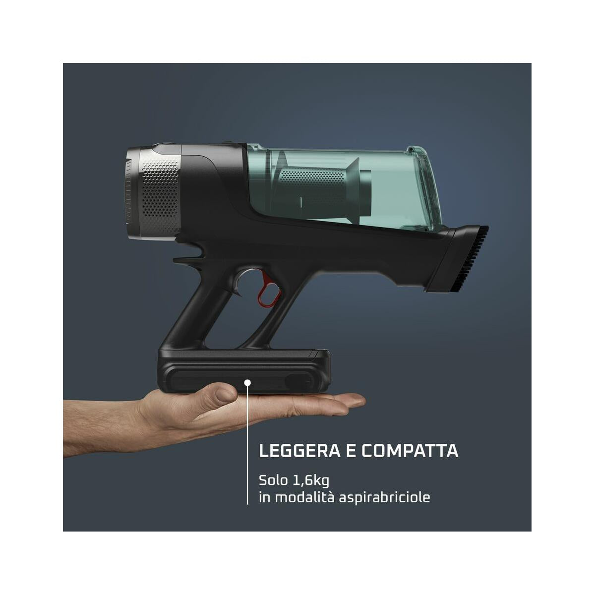 Rowenta RH9A32 Aspirapolvere a bastone 2 in 1 Batteria Secco Senza sacchetto Alluminio Verde