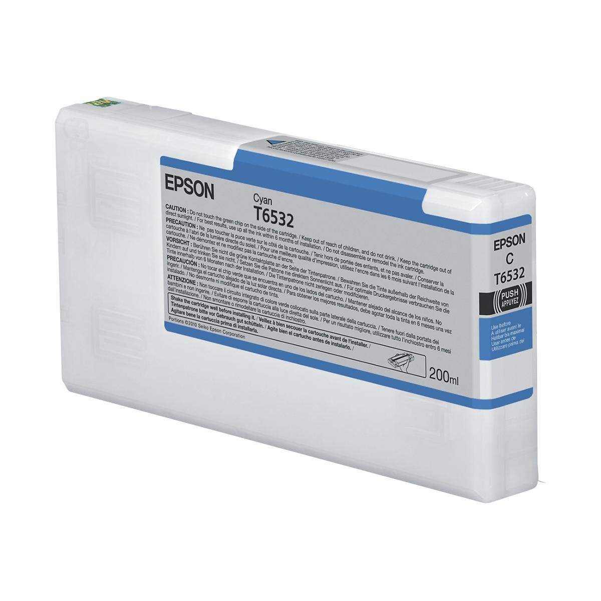 Epson T6532 Cyan Ink Cartridge (200ml) cartuccia d'inchiostro 1 pz Originale
