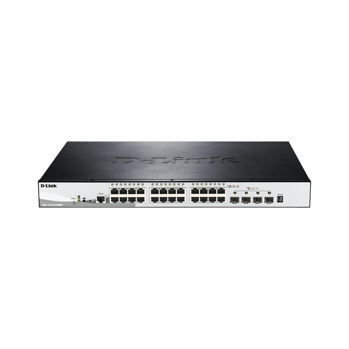 D-Link DGS-1510-28XMP Gestito L2/L3 Gigabit Ethernet (10/100/1000) Supporto Power over Ethernet (PoE) Nero, Grigio