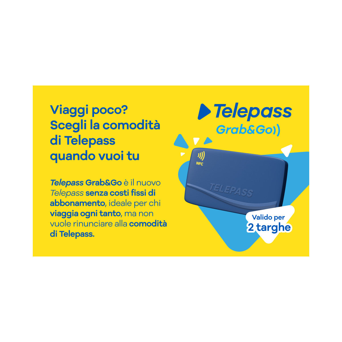 Telepass Grab Go tag RFID Blu 1 pz