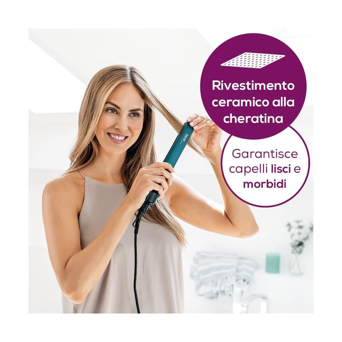 Beurer HS 50 Piastra per capelli Caldo Blu