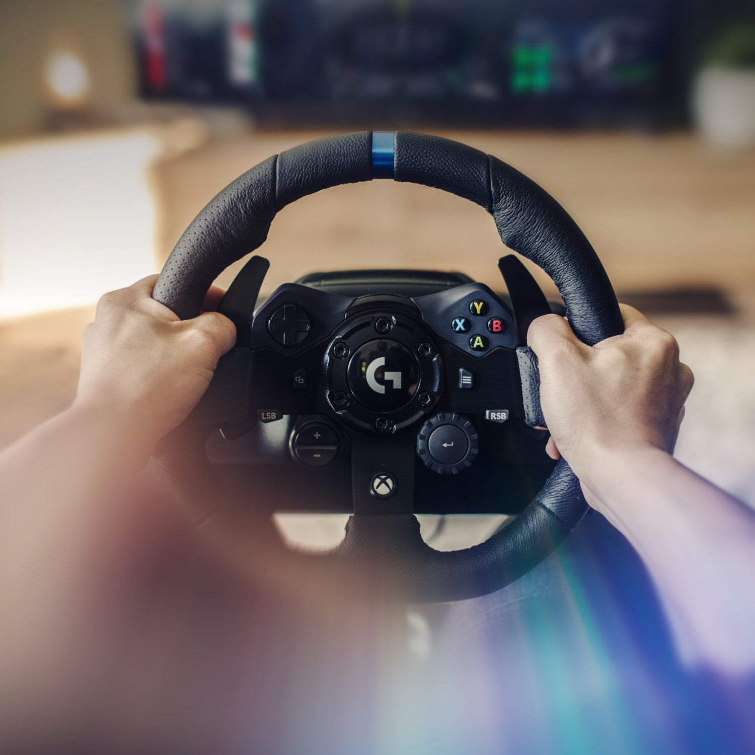 Logitech G923 Sterzo con Pedali Analogico Digitale USB 2.0 per PC Xbox One / Series S X Nero