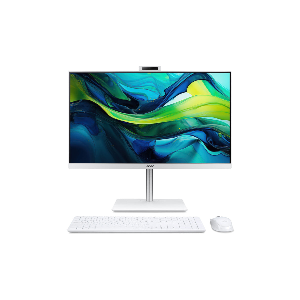 Acer Veriton VZ2417G Intel Core 5 120U 68,6 cm (27pollici) 1920 x 1080 Pixel PC All-in-one 16 GB DDR4-SDRAM 512 GB SSD Windows 11 Pro Wi-Fi 6 (802.11ax) Giallo, Bianco