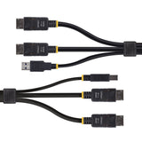 StarTech.com Cavo KVM con doppia porta DisplayPort e USB 5 Gbps da 1,8m, 4K 60 Hz, DP 1.2 e cavo combinato USB per switch KVM a doppio monitor