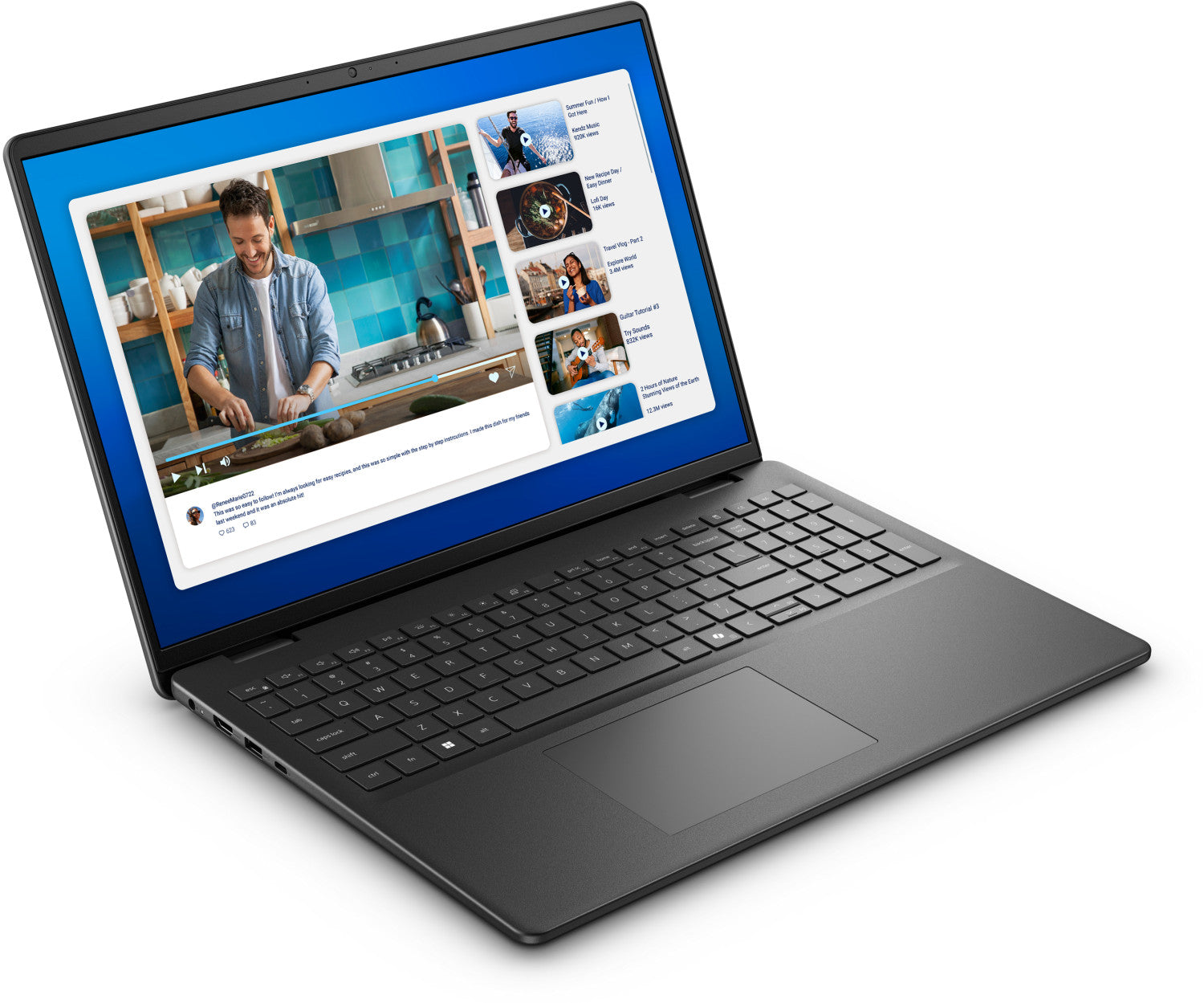 DELL DC16250 Intel Core 7 150U Computer portatile 40,6 cm (16") Full HD 16 GB DDR5-SDRAM 512 GB SSD Wi-Fi 6 (802.11ax) Windows 11 Pro Italiano Nero