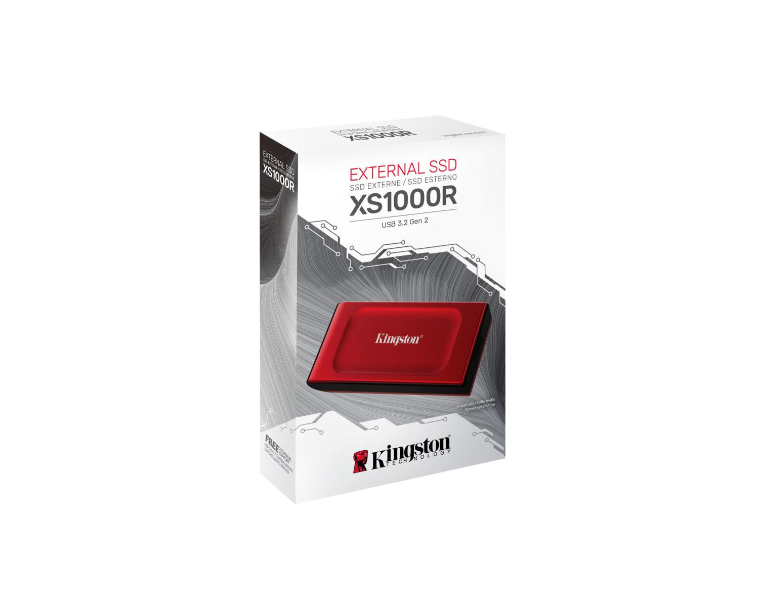 Kingston Technology 1TB SSD esterno XS1000 USB 3.2 Gen 2. Rosso