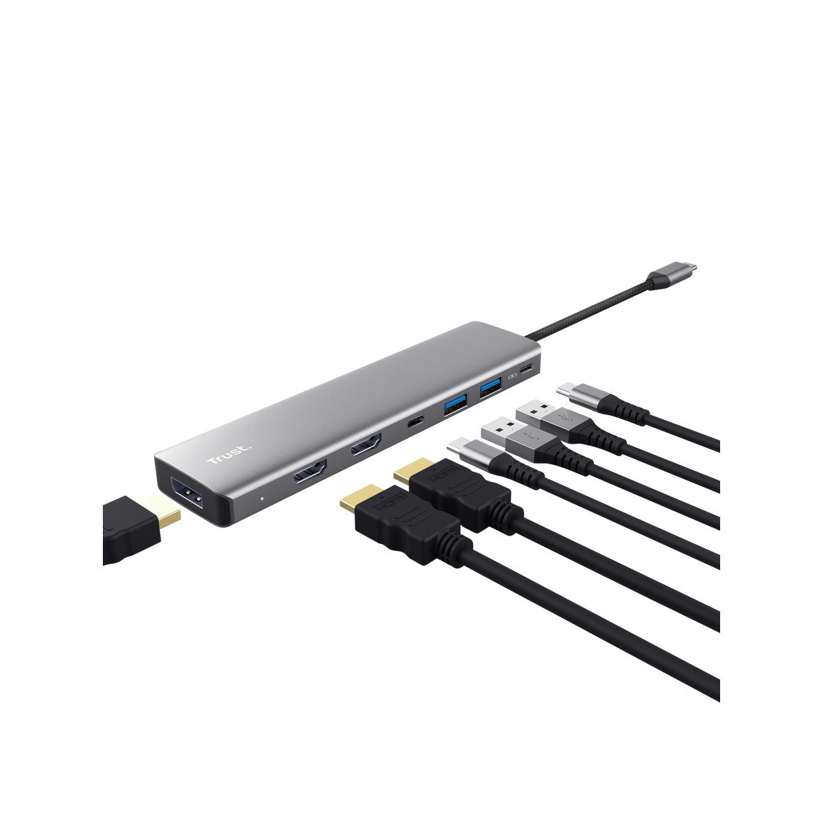 Trust 25661 hub di interfaccia USB tipo-C Alluminio