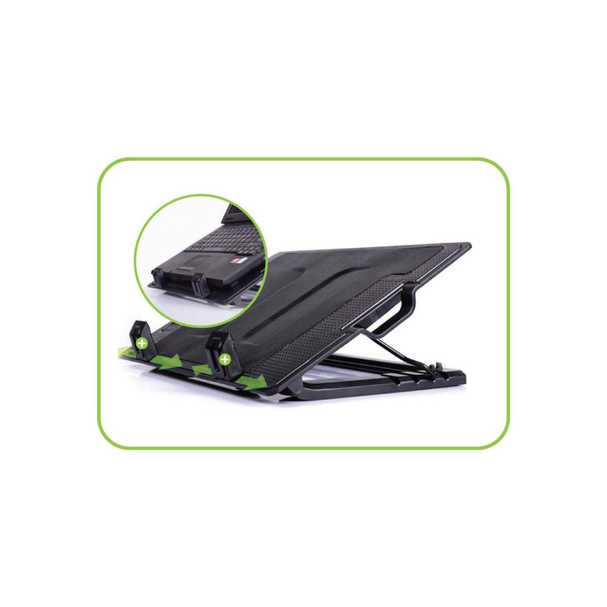 Techly Supporto per notebook fino a 17.3" con sistema di raffreddamento