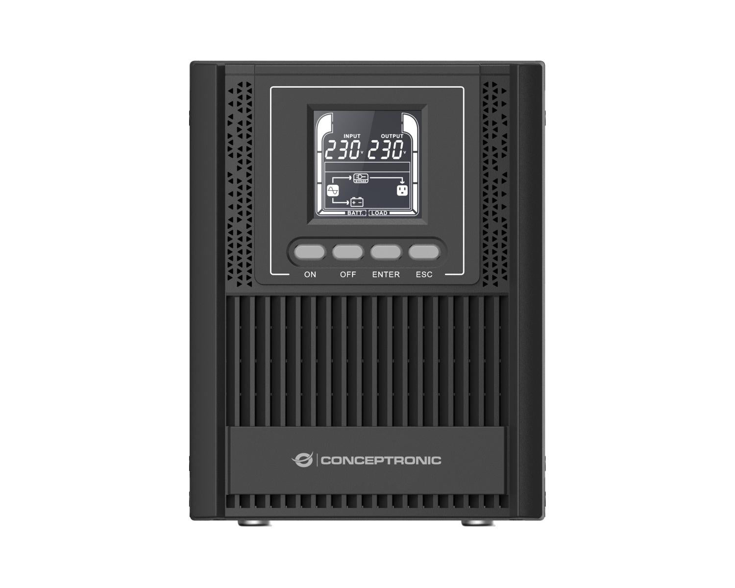 Conceptronic ZEUS52E1K gruppo di continuità UPS Doppia conversione online 1 kVA 900 W 4 presa e AC