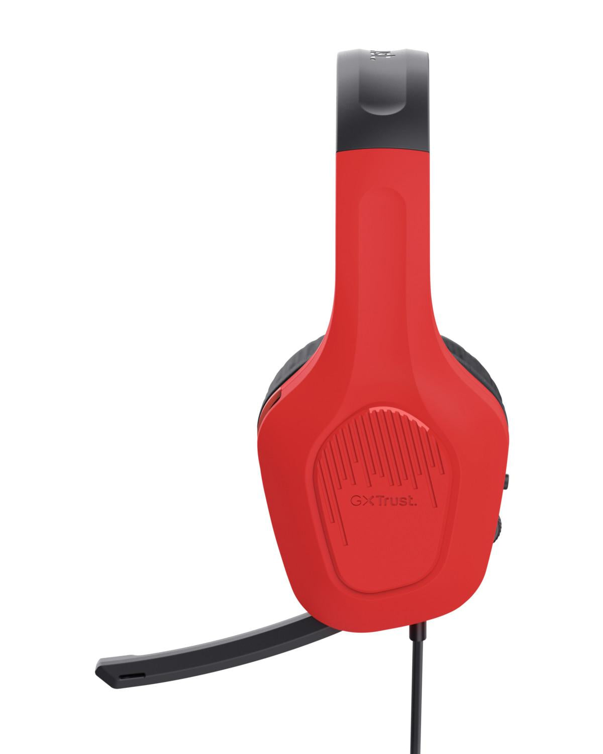 Trust GXT 416S Zirox Cuffie Cablato a Padiglione Gaming Nero Ciano Rosso
