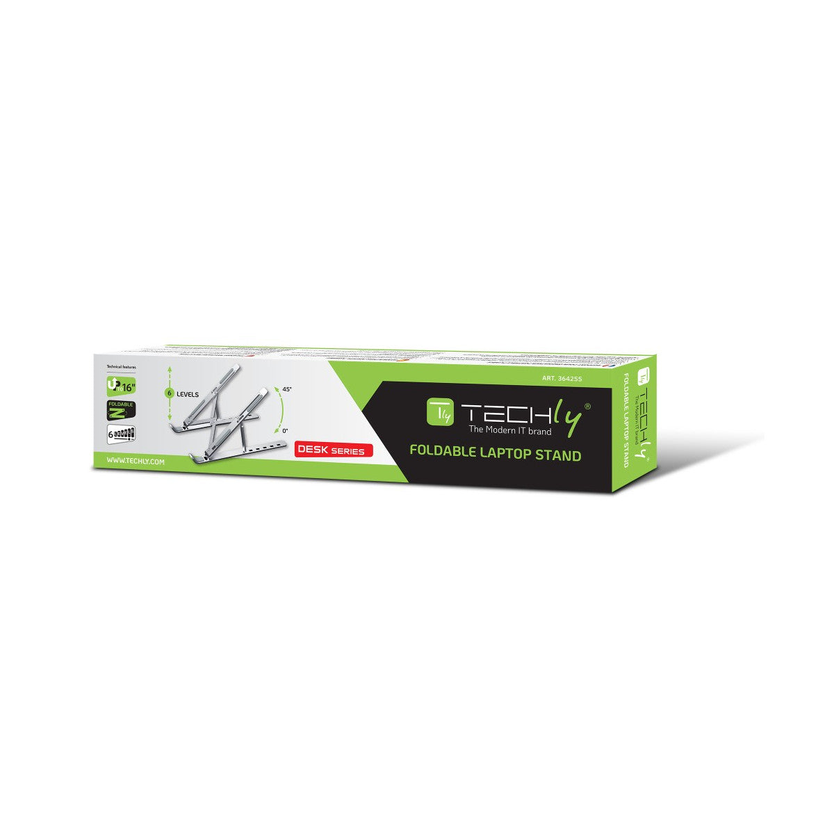 Techly ICA-TBL 134TY supporto per laptop Supporto per computer portatile Argento 40,6 cm (16 pollici)