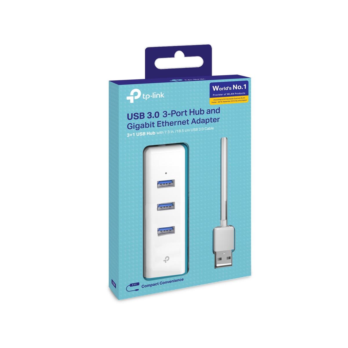 TP-Link UE330 replicatore di porte e docking station per laptop Cablato USB 3.2 Gen 1 (3.1 Gen 1) Type-A Bianco