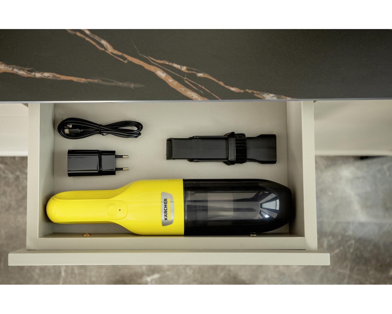 Aspirabriciole Karcher 1.198-401.0 senza Filo Nero Giallo Sacchetto per la Polvere