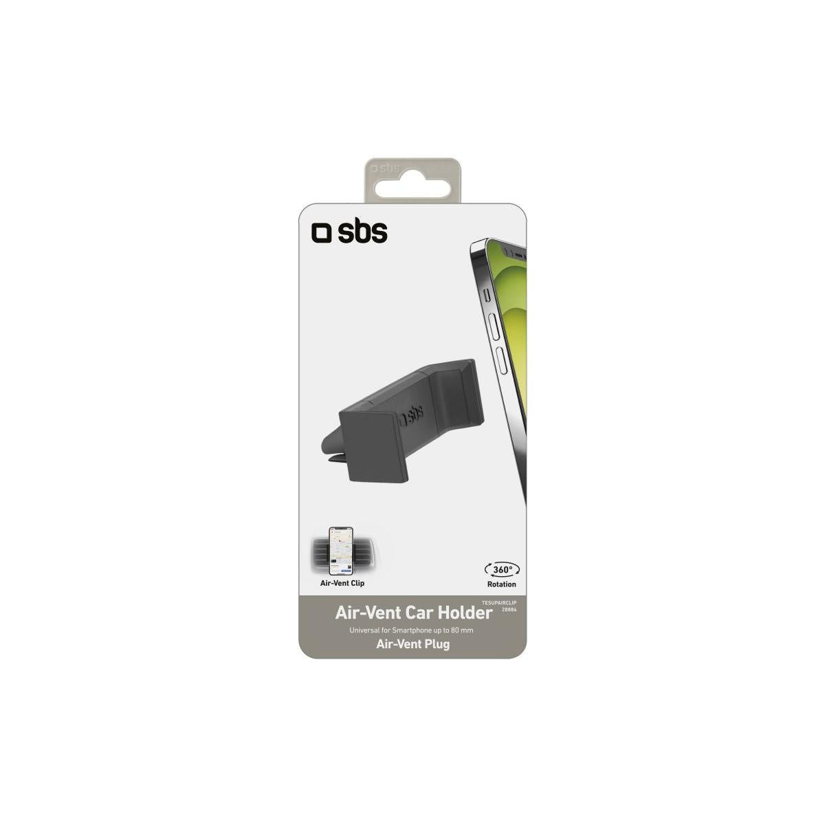 SBS TESUPAIRCLIP supporto per personal communication Supporto passivo Telefono cellulare smartphone Nero