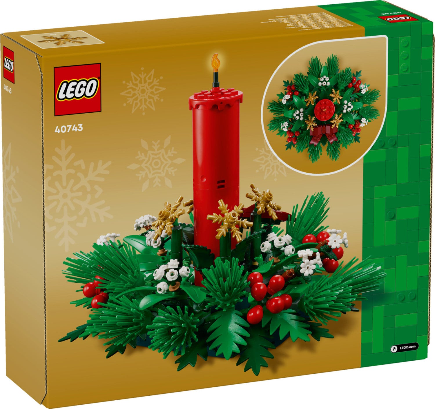 LEGO Decorazione da Tavolo Natalizia 40743 Set da Costruzione 433 Pezzi 12 Anni