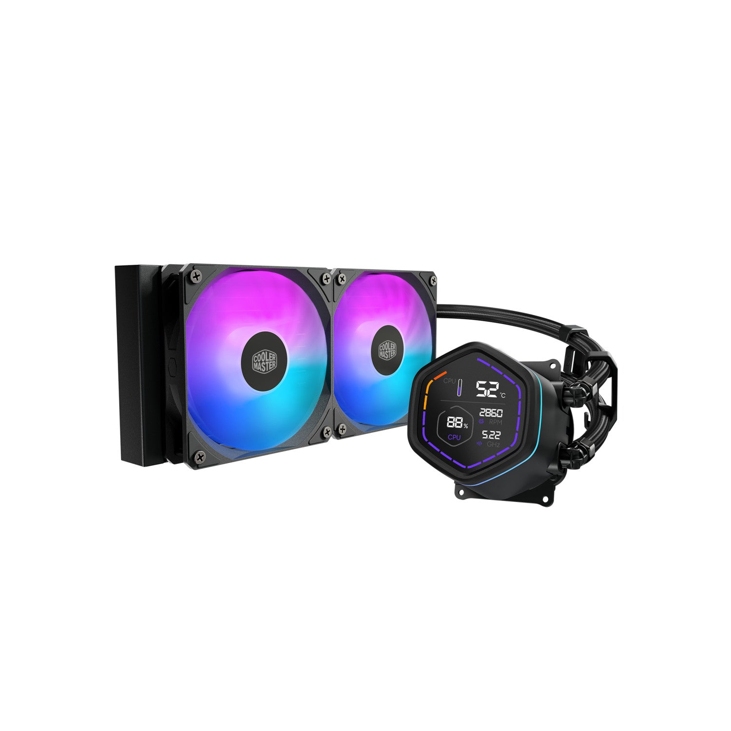 Cooler Master MasterLiquid Core Nex Digital Processore Raffreddatore di liquidi tutto in uno 12 cm Nero 1 pz