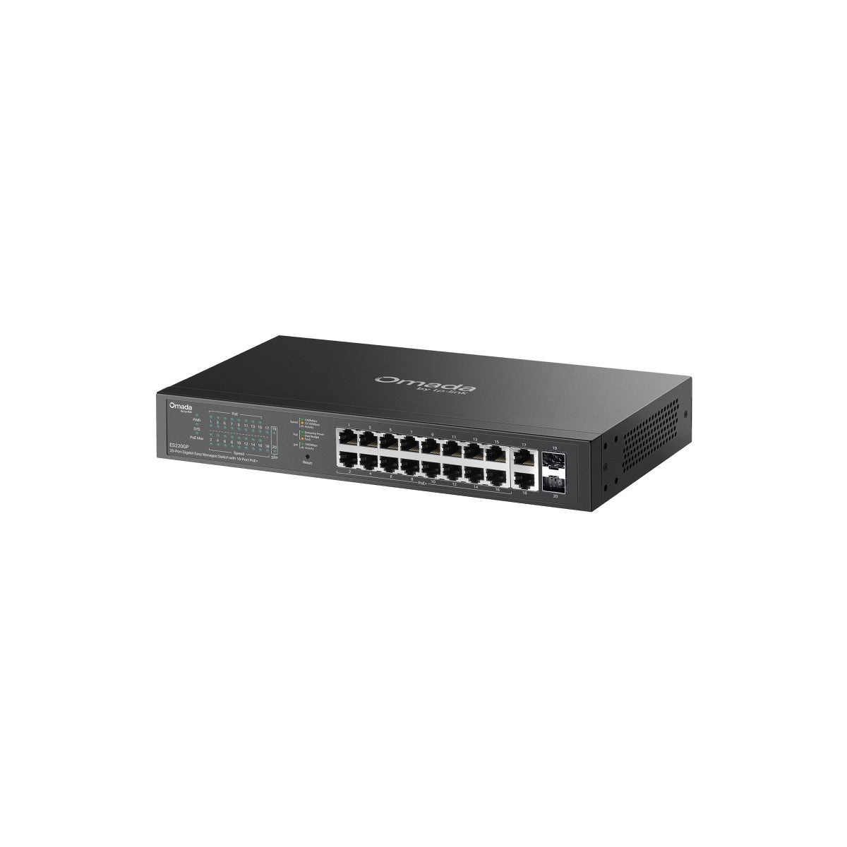 OMADA ES220GP switch di rete Gestito Gigabit Ethernet (10/100/1000) Supporto Power over Ethernet (PoE) Nero