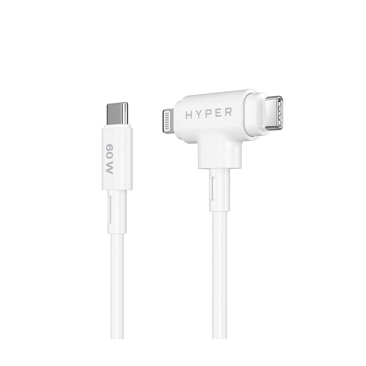 Targus HyperJuice cavo USB USB 2.0 1,5 m USB C USB C Lightning Bianco