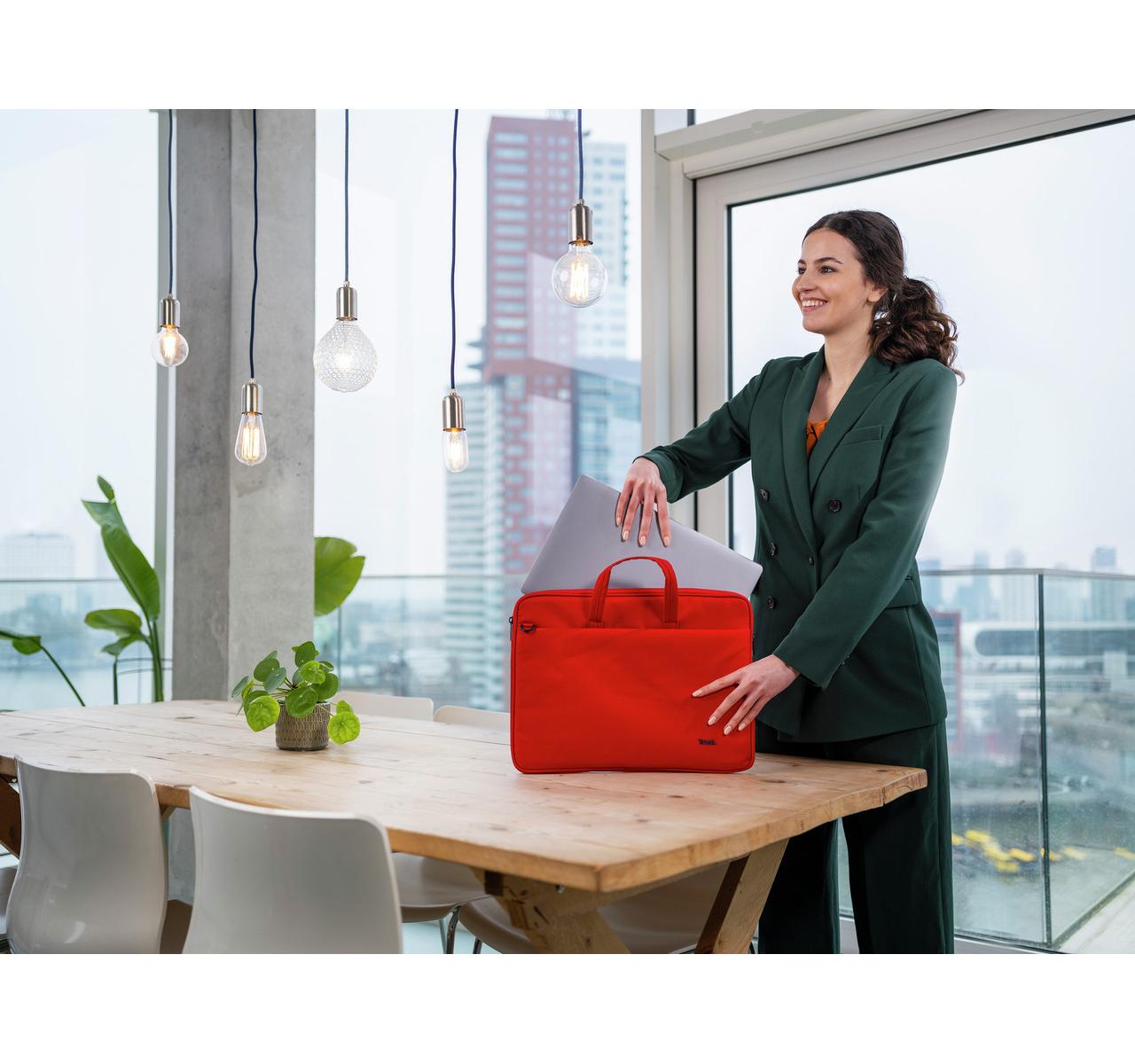 Trust 24449 Bologna borsa per notebook 40,6 cm 16" Valigetta ventiquattrore Rosso