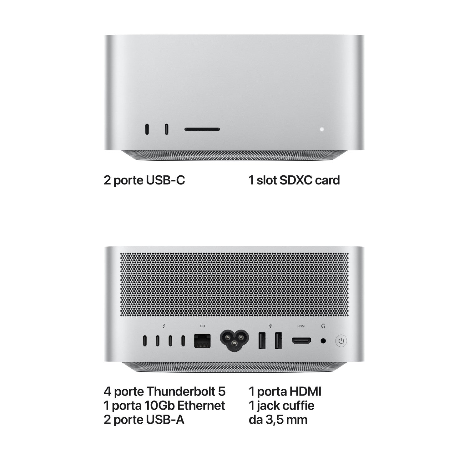 Apple Mac Studio : Chip M5 Max con cpu 18 core e gpu 32 core, 512GB SSD