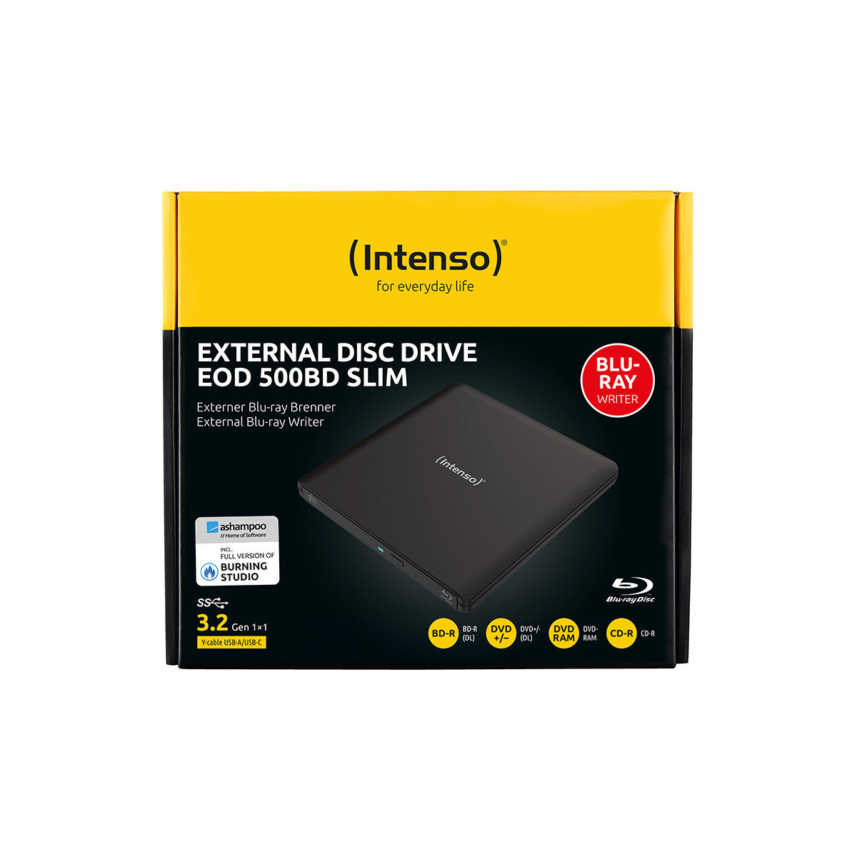 Intenso EOD 500BD Slim lettore di disco ottico Blu-Ray ROM Nero