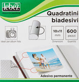 Lebez Quadratini Biadesivi Per Foto Art. 630 10x11 Mm Conf. 600 Pz