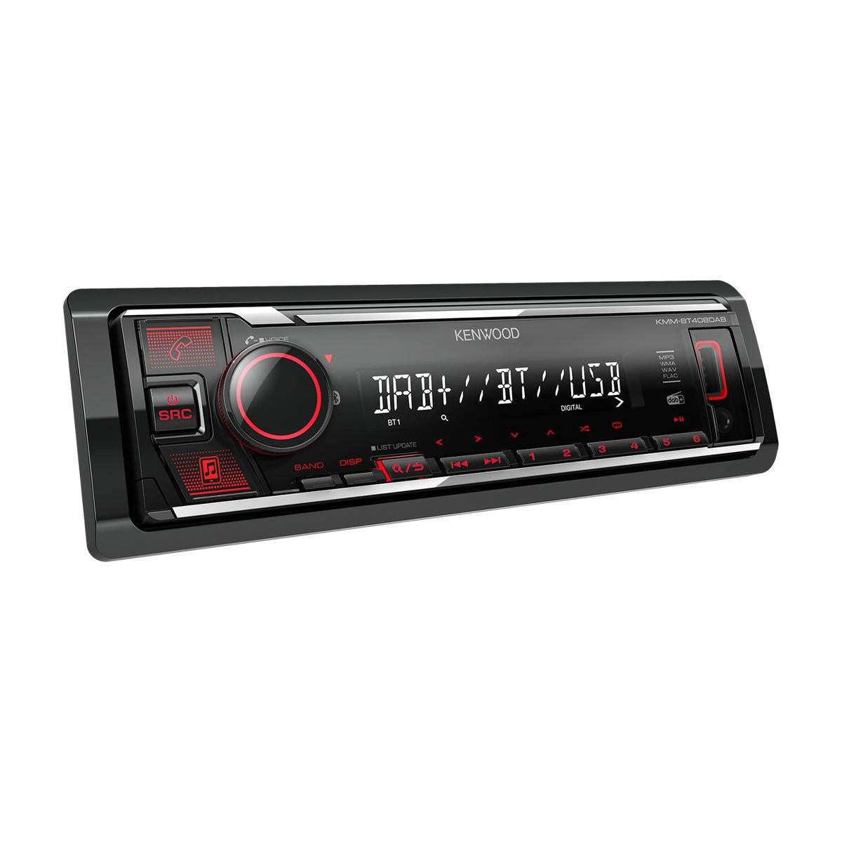 Kenwood Electronics KMM-BT408DAB Ricevitore multimediale per auto Nero 88 W Bluetooth
