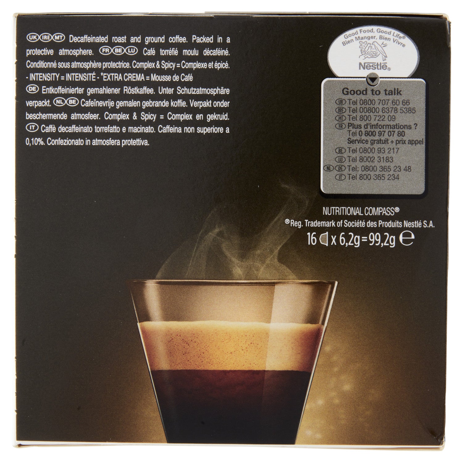 Nescafé Dolce Gusto Caffè Espresso Intenso Decaffeinato 16 Capsule